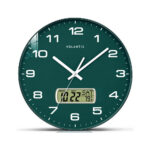 Volantis Non Ticking Silent Wall Clock with LCD Display