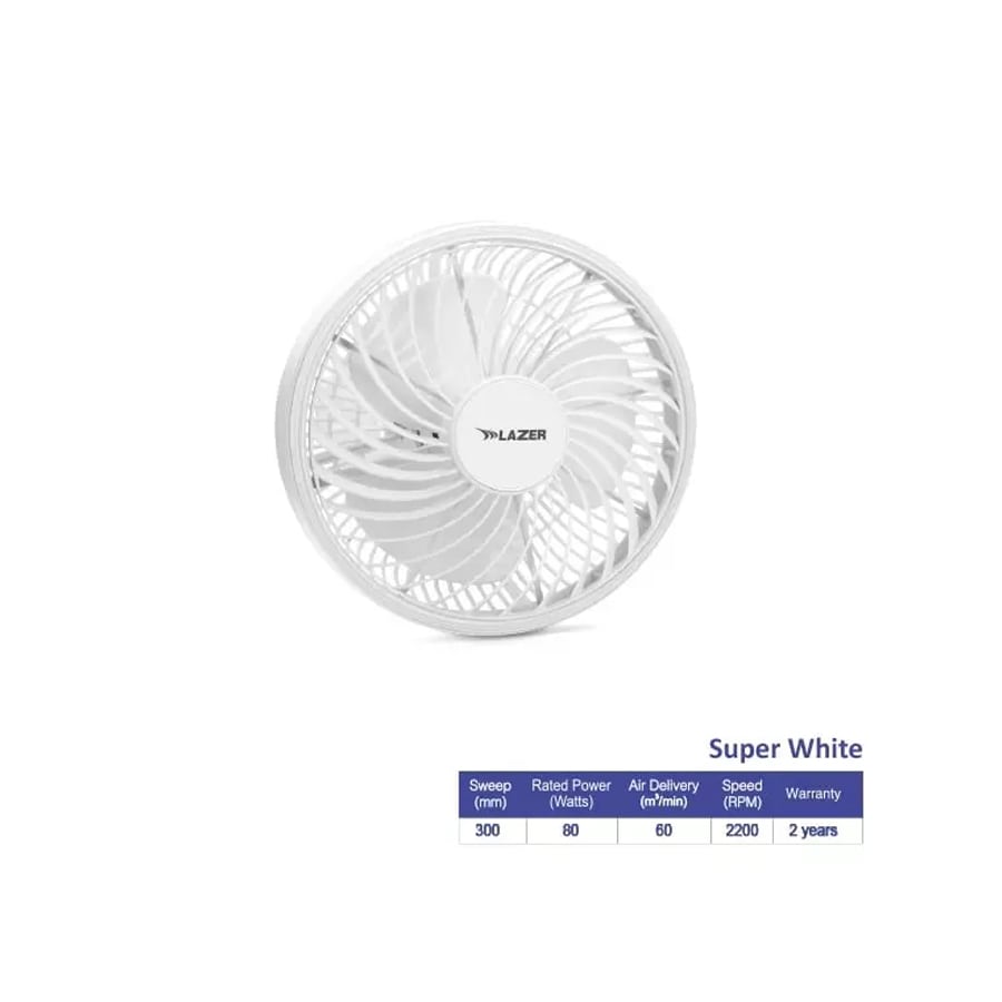 Lazer Gracio OSC 80 W 300 mm Cabin Fan
