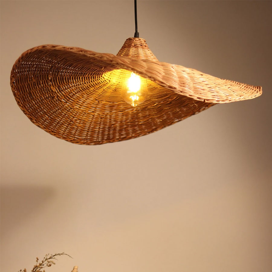Novelty Handmade Rattan Pendant Hanging Light