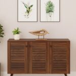 Carlem Shoe Cabinet In Brown Maple Colour