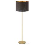 Floor lamp, black brass/brass