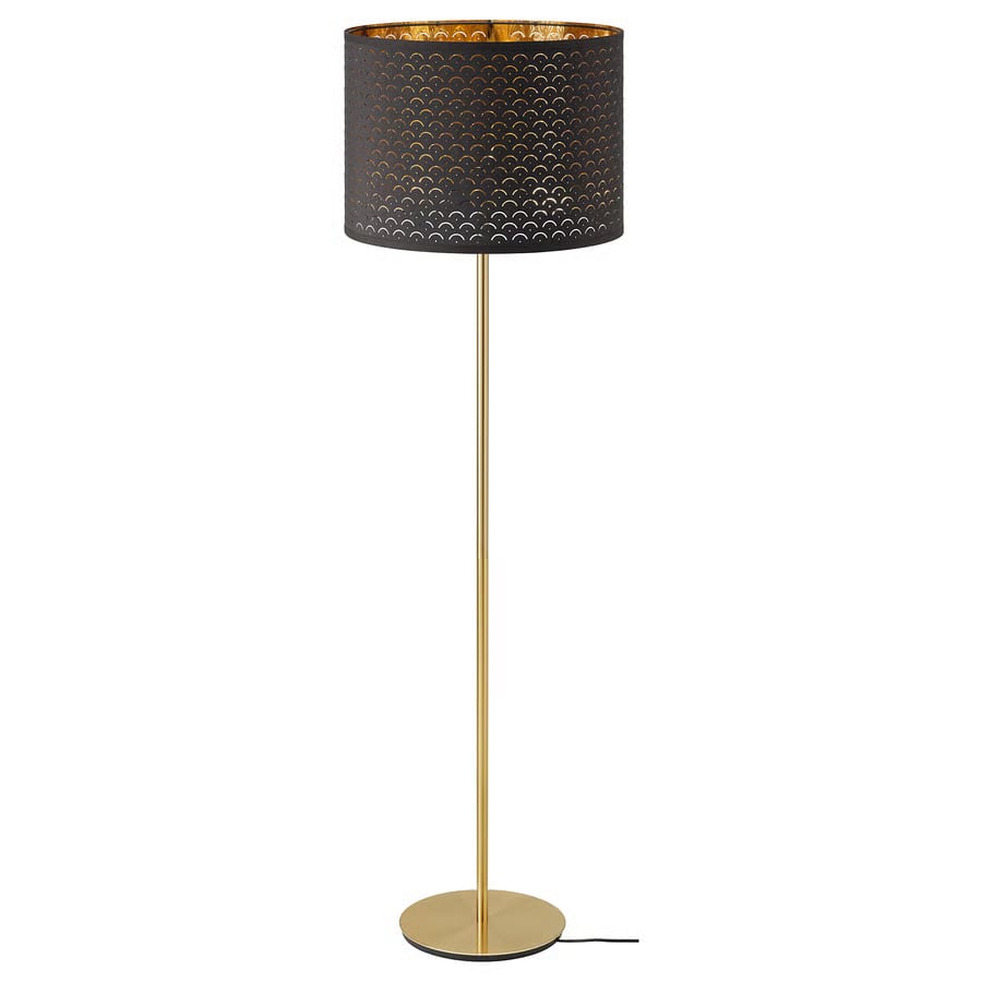 Floor lamp, black brass/brass
