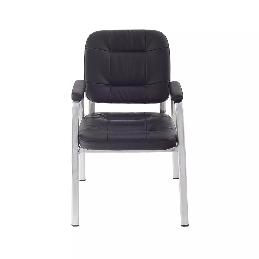 Da URBAN Dalton_Black Leatherette Visitor Chair Black