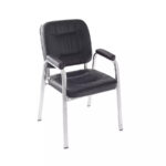 Da URBAN Dalton_Black Leatherette Visitor Chair Black