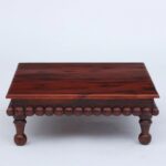 Sheesham Wood Pooja Chowkie In Brown