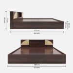 Vida Queen Size Bed With Headboard & Box Storage