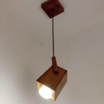 Focal Brown Solid Wood Single Hanging Light