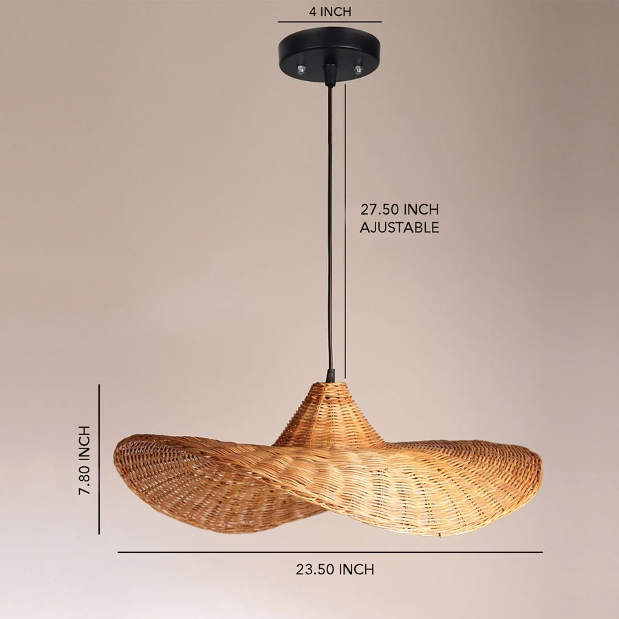 Novelty Handmade Rattan Pendant Hanging Light