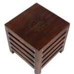 Antique Solid Wood Foot Stool in Brown Colour