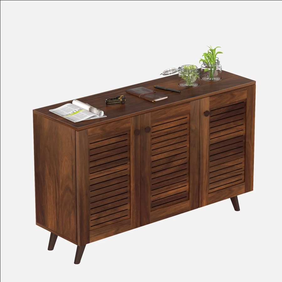 Carlem Shoe Cabinet In Brown Maple Colour