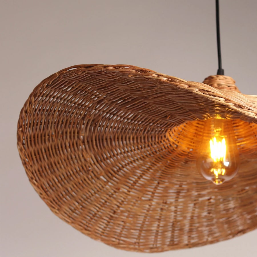Novelty Handmade Rattan Pendant Hanging Light