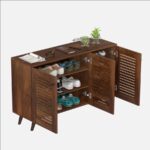 Carlem Shoe Cabinet In Brown Maple Colour