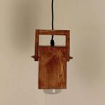 Focal Brown Solid Wood Single Hanging Light