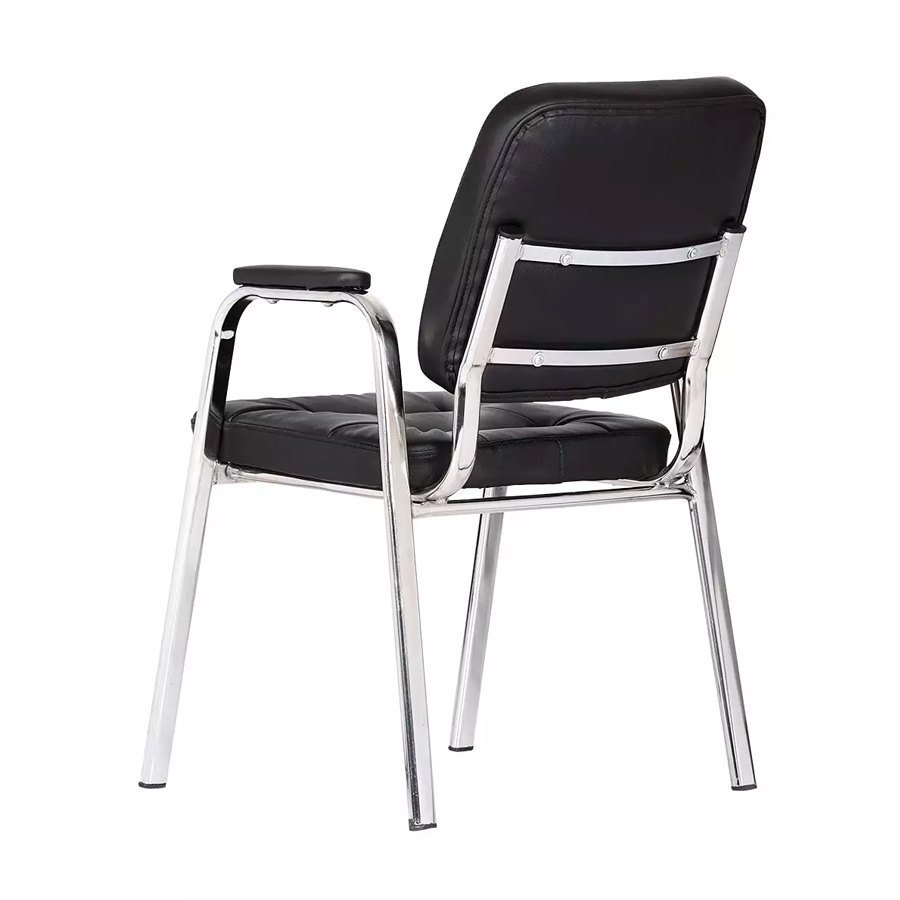 Da URBAN Dalton_Black Leatherette Visitor Chair Black
